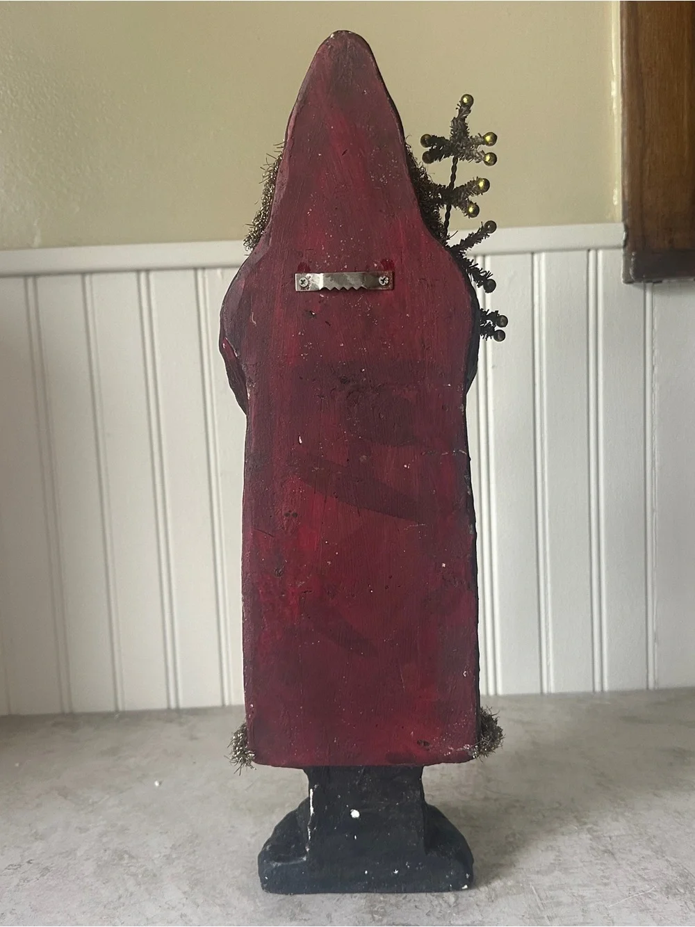 Ragon House 16” Red Belsnickle Santa w Tree Large Wall Hanging Vintage New w/Box